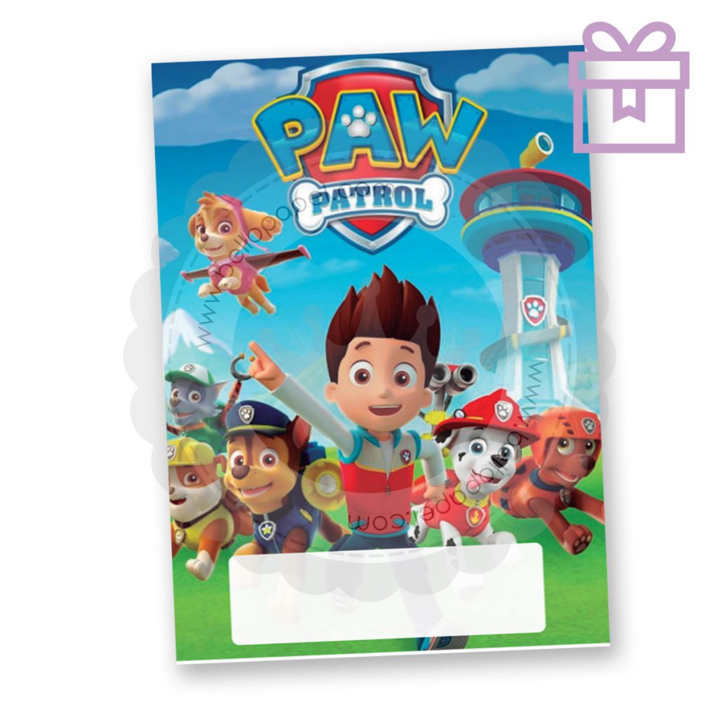 Tarjeta Invitación Digital Imprimible Paw Patrol Gratis Bello Papel